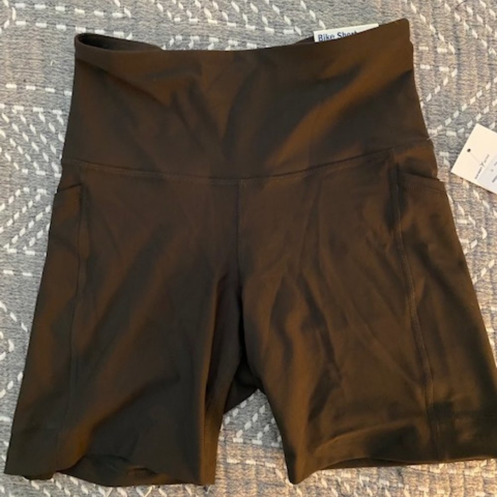 High-Waisted Side-Pocket Biker Shorts